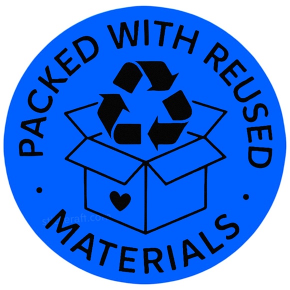 Packed With Reused Materials Stickers – 2" for Eco-Friendly Shipping – 100 PCS - Picture 5 of 15